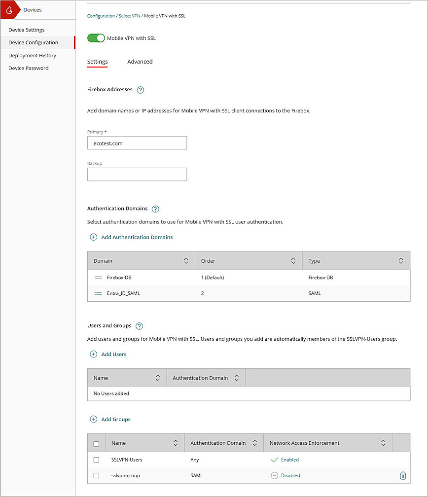 Screenshot of Firebox, Firebox Access Portal config 7